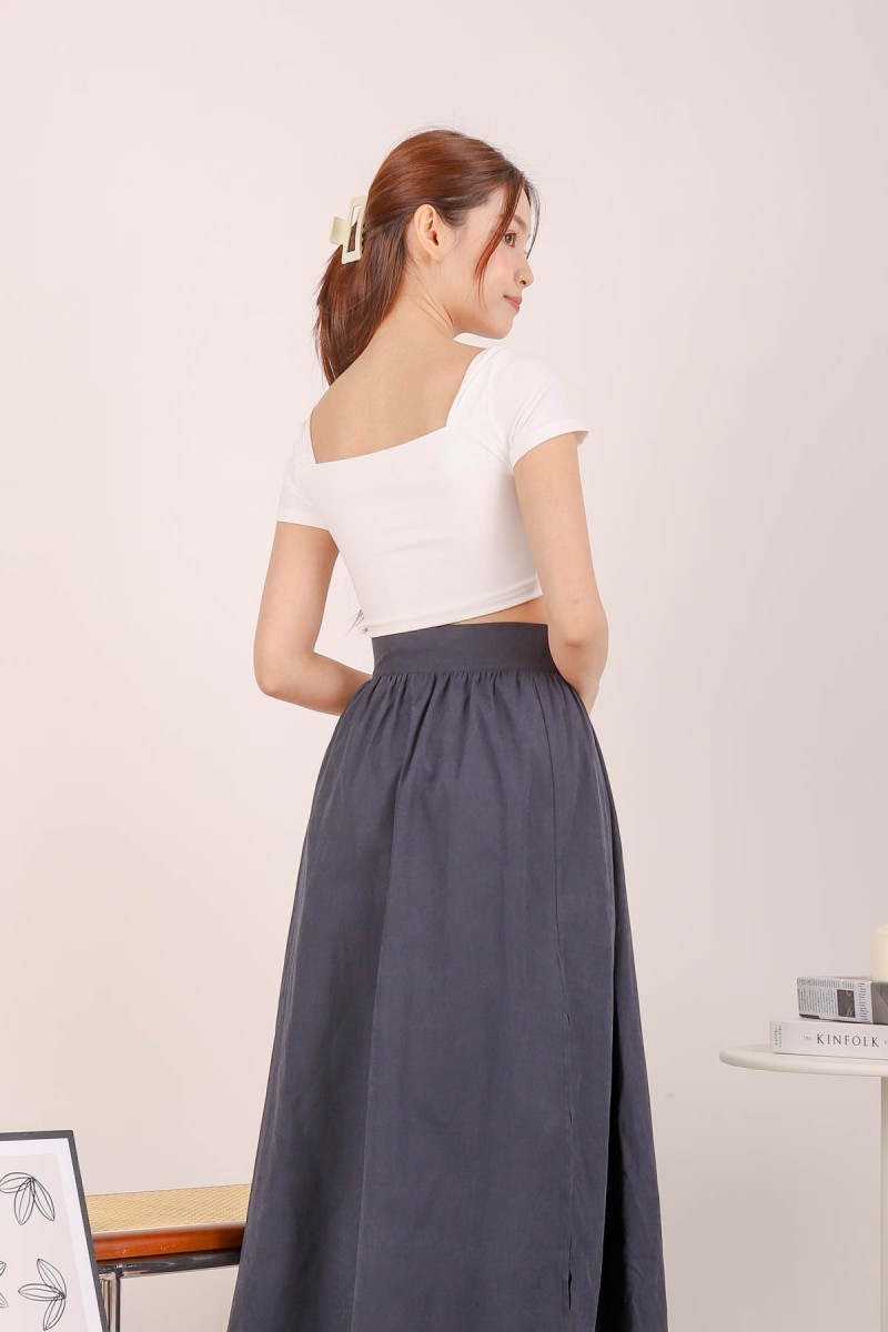 RESTOCK: Elicia Maxi Skirt in Navy