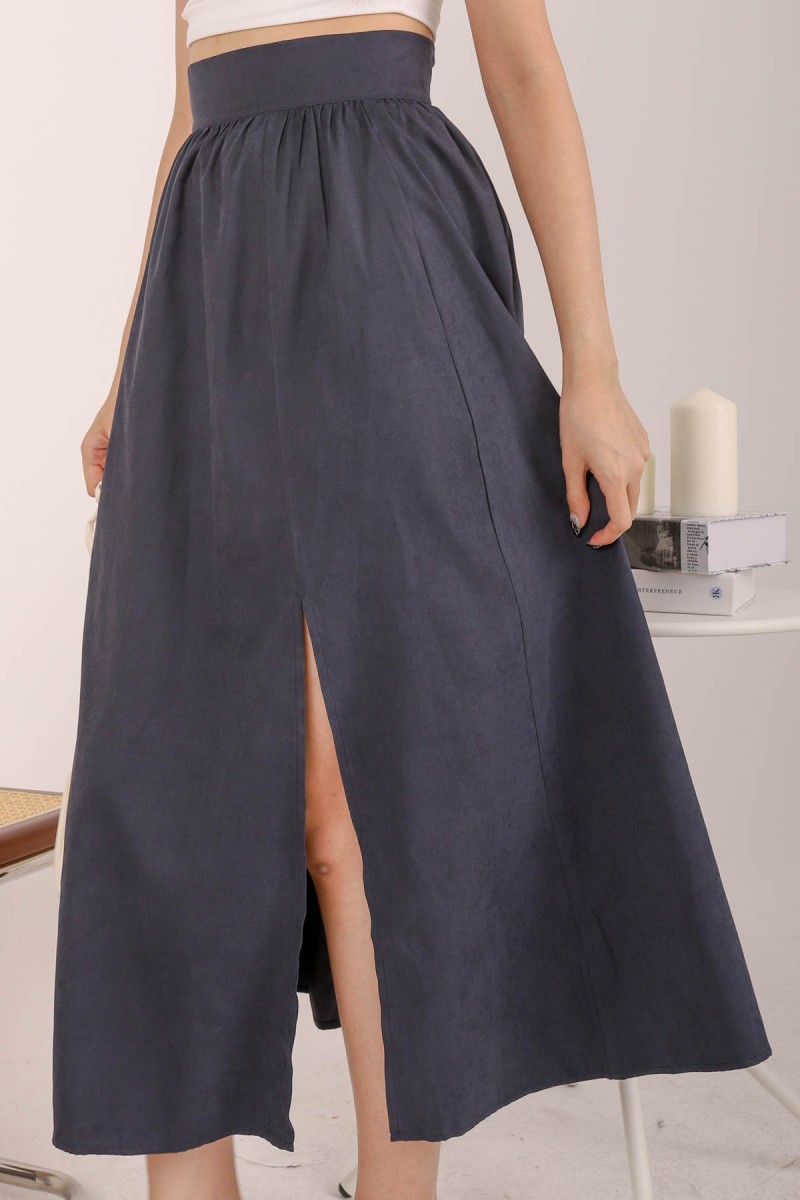 RESTOCK: Elicia Maxi Skirt in Navy