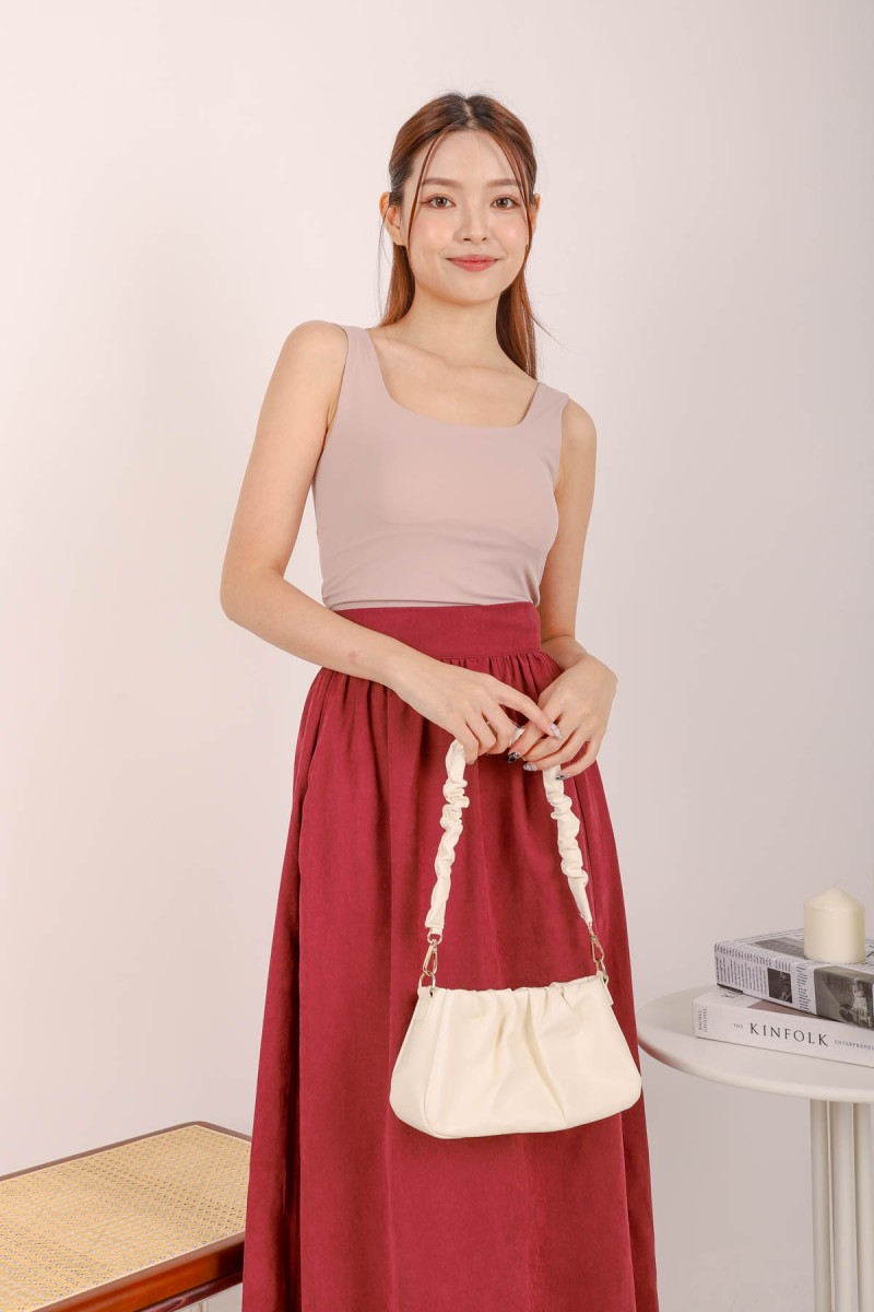 RESTOCK: Elicia Maxi Skirt in Wine