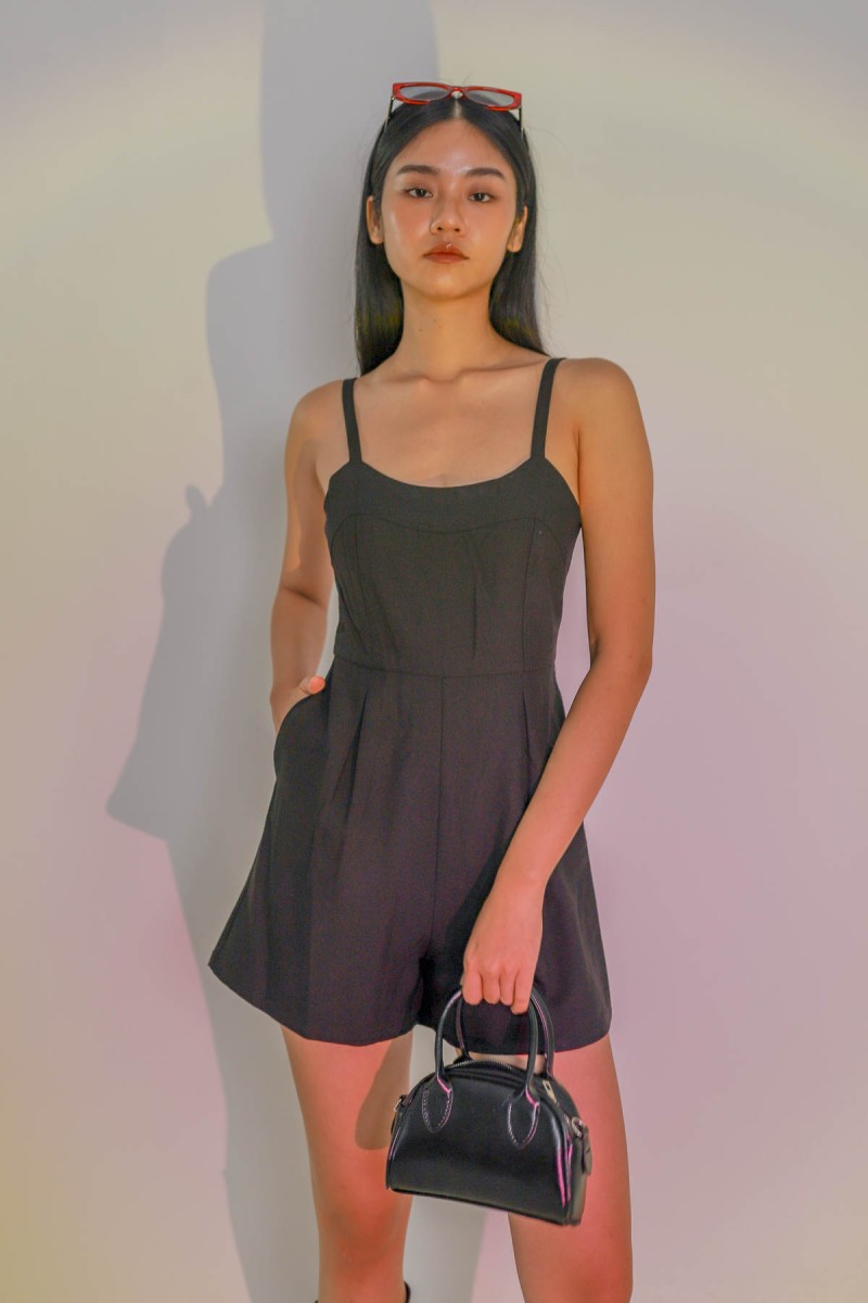 Jordan Basic Romper in Black