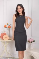 RESTOCK6: Brixton Racer Work Midi Dress in Gunmetal