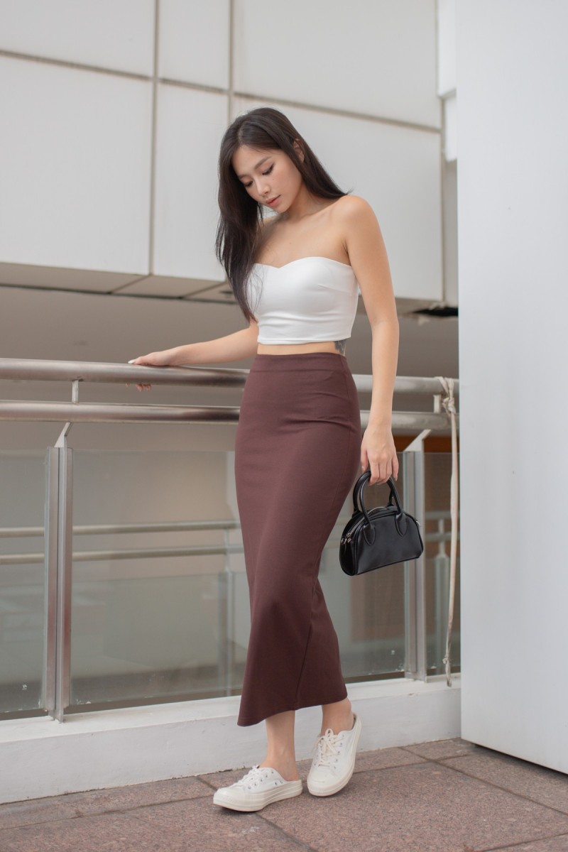 Fantine Maxi Skirt in Mocha