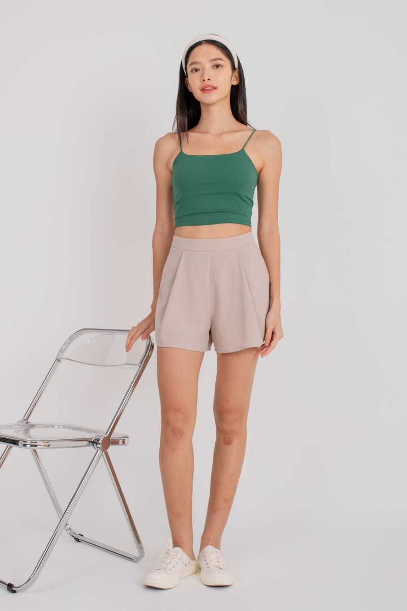 RESTOCK8: Niko Padded Basic Top in Emerald