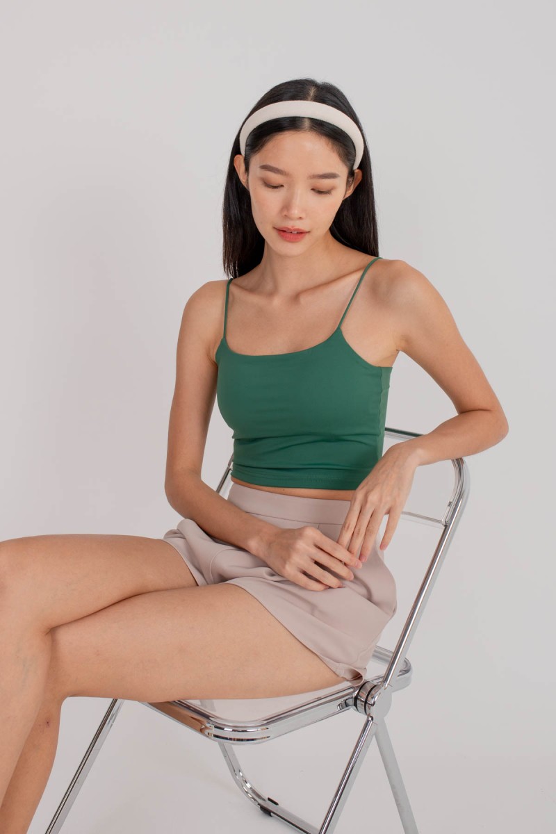 RESTOCK7: Niko Padded Basic Top in Emerald