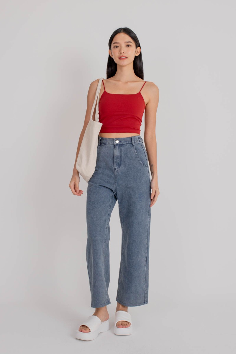 RESTOCK7: Niko Padded Basic Top in Scarlet