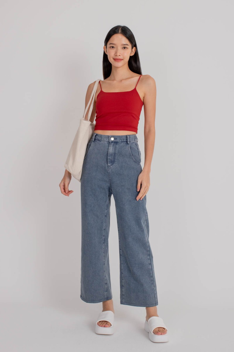 RESTOCK8: Niko Padded Basic Top in Scarlet