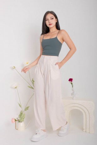 RESTOCK8: Niko Padded Basic Top in Slate Blue