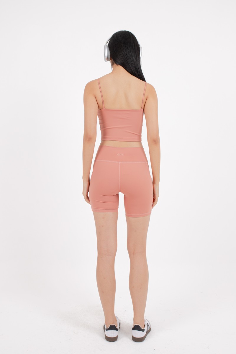 RESTOCK7: Niko Padded Basic Top in Rust