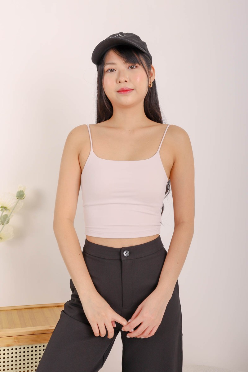 RESTOCK7: Niko Padded Basic Top in Periwinkle