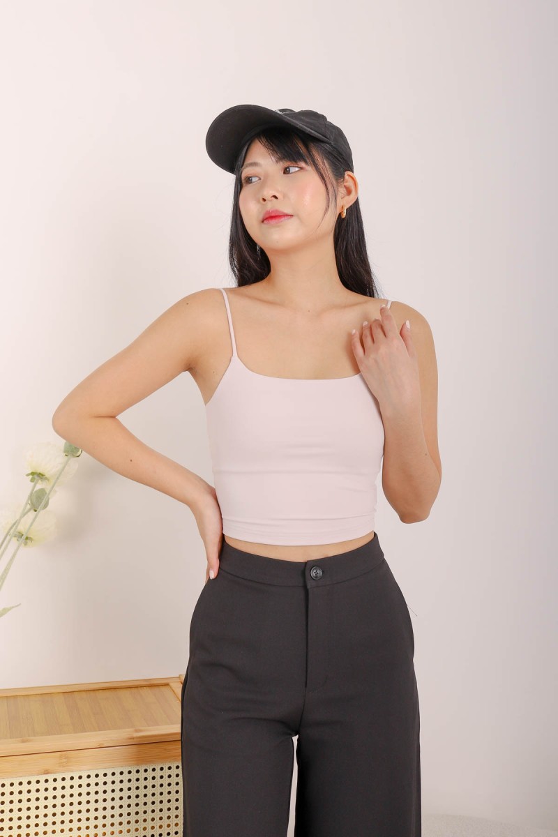RESTOCK7: Niko Padded Basic Top in Periwinkle