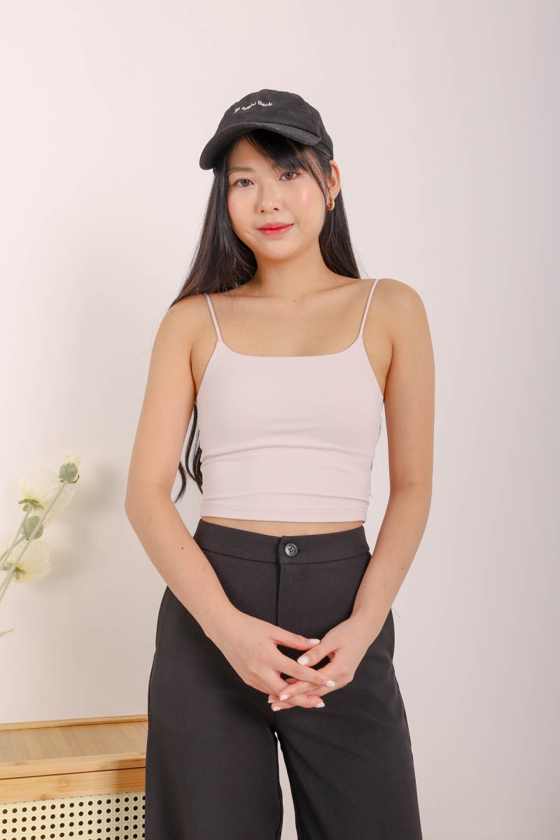 RESTOCK7: Niko Padded Basic Top in Periwinkle