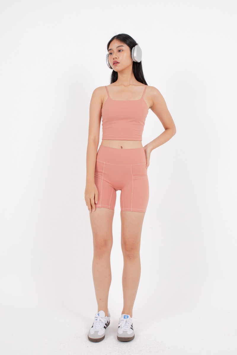 RESTOCK: Core Active Biker Shorts in Rust