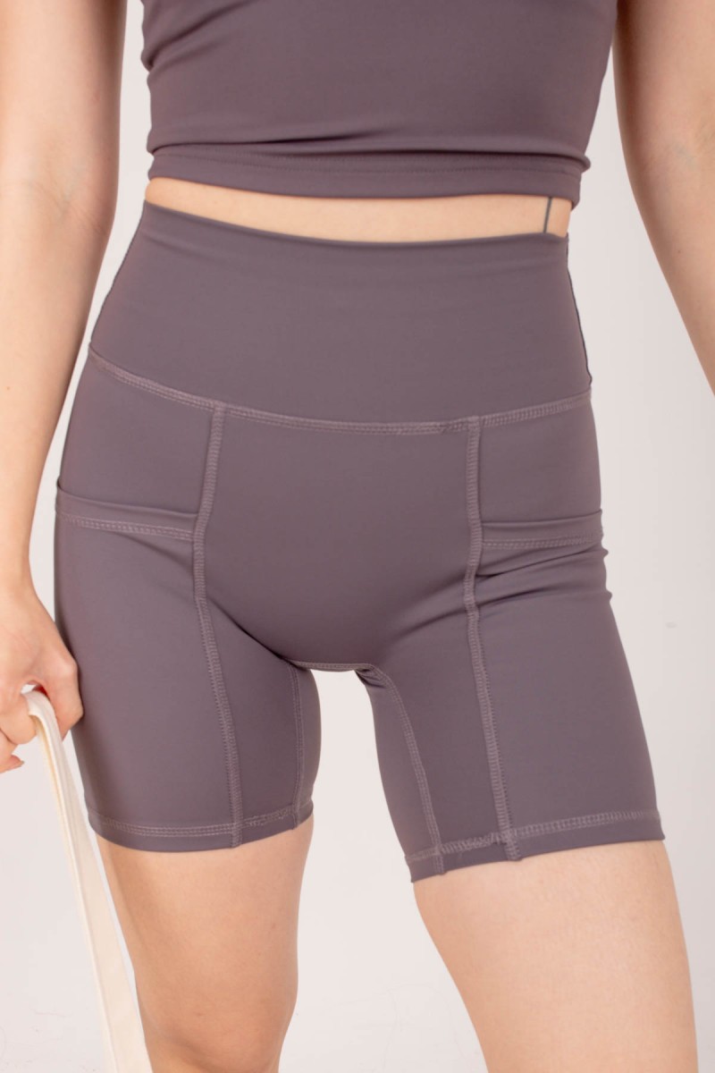 Core Active Biker Shorts in Gunmetal