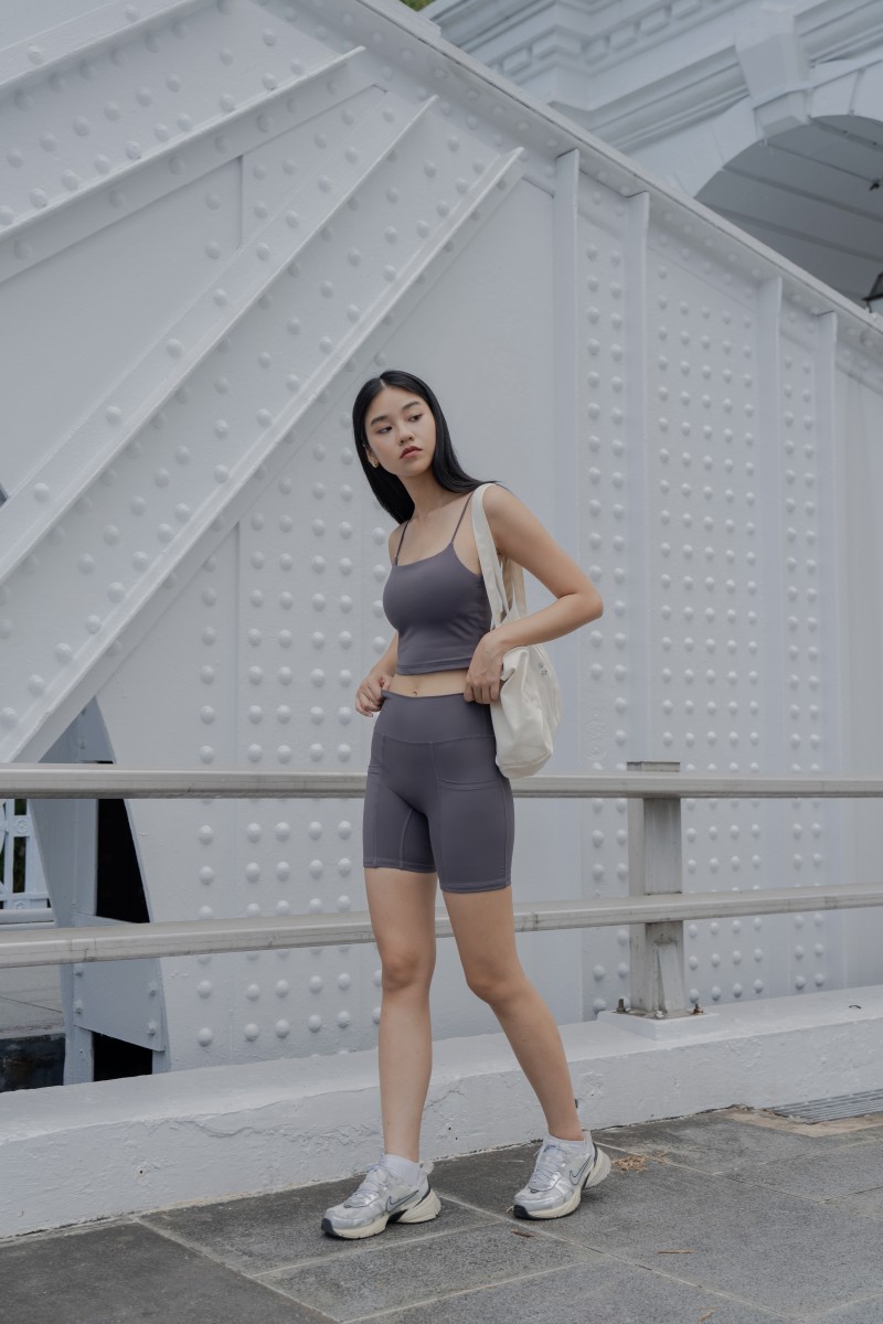 RESTOCK: Core Active Biker Shorts in Gunmetal