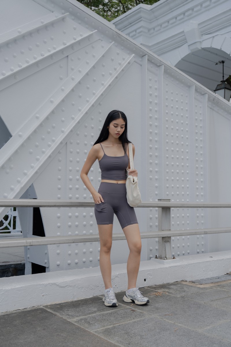 RESTOCK: Core Active Biker Shorts in Gunmetal