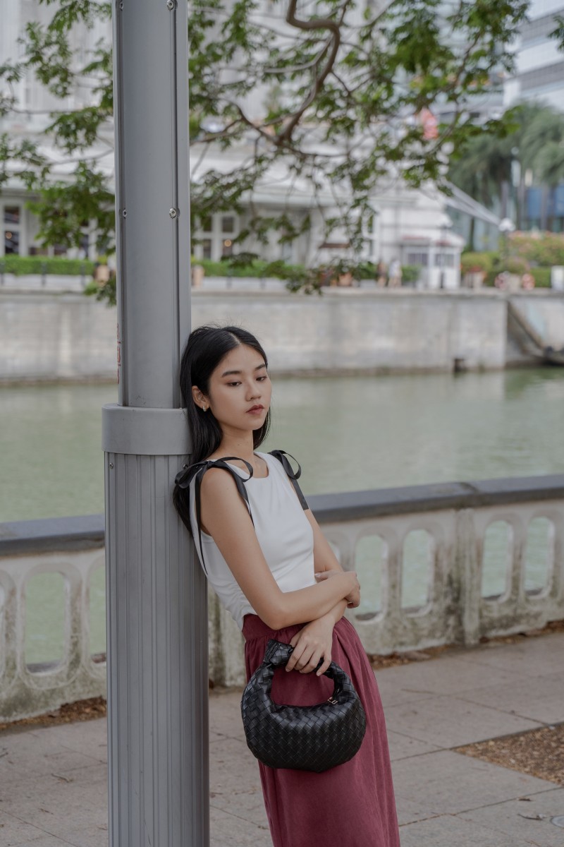 Vicky Ribbon Top in White