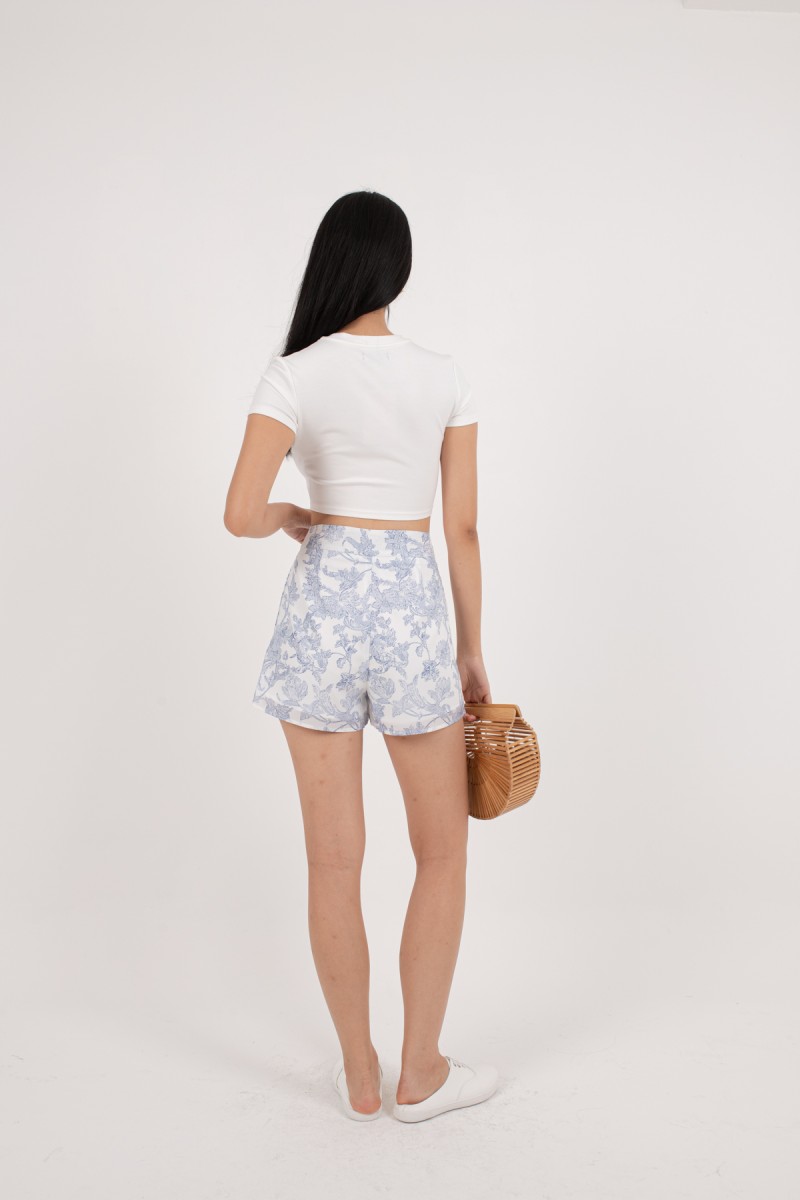 Chelle Floral Shorts in Blue Florals