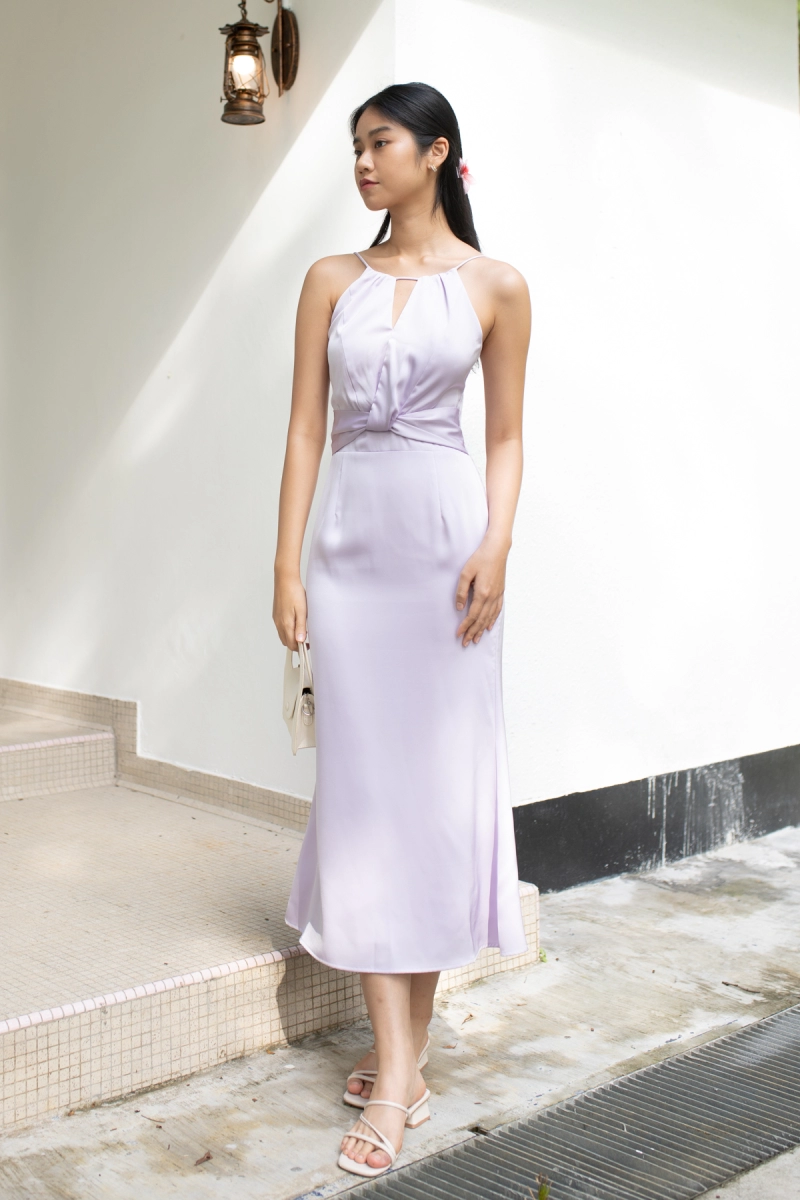 Shayla Keyhole Maxi Dress in Lilac