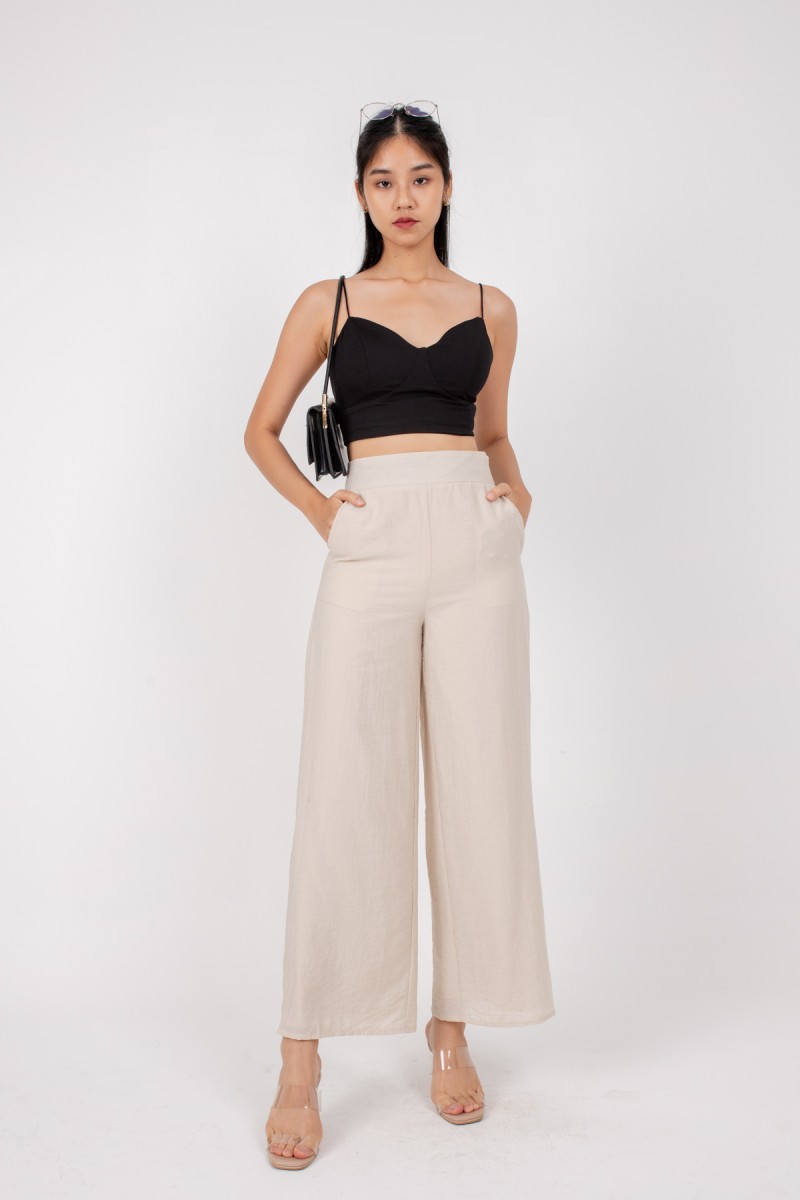 Nicki Linen Pants in Cream