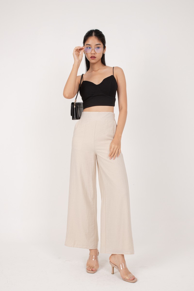 Nicki Linen Pants in Cream