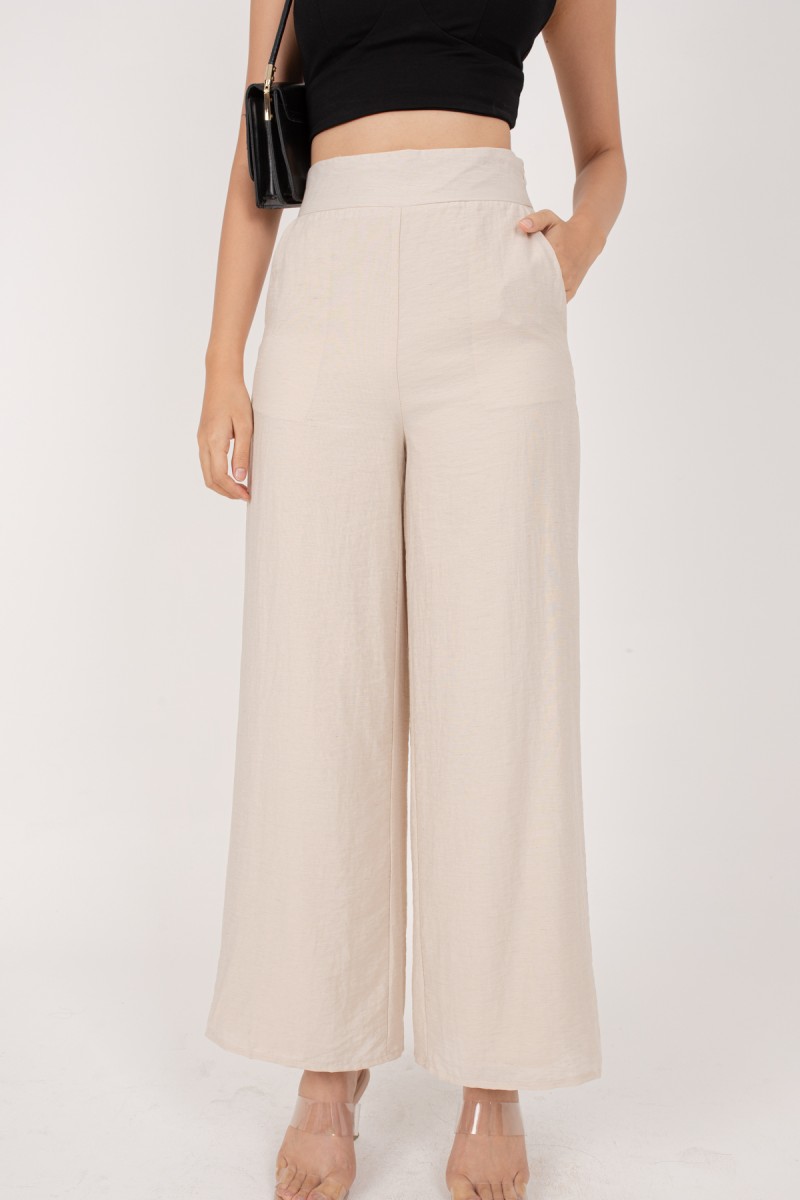 Nicki Linen Pants in Cream