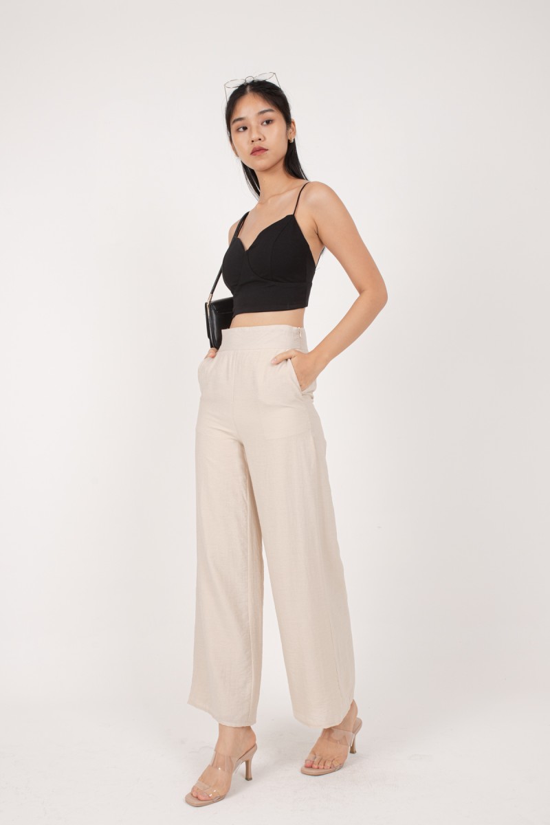 Nicki Linen Pants in Cream