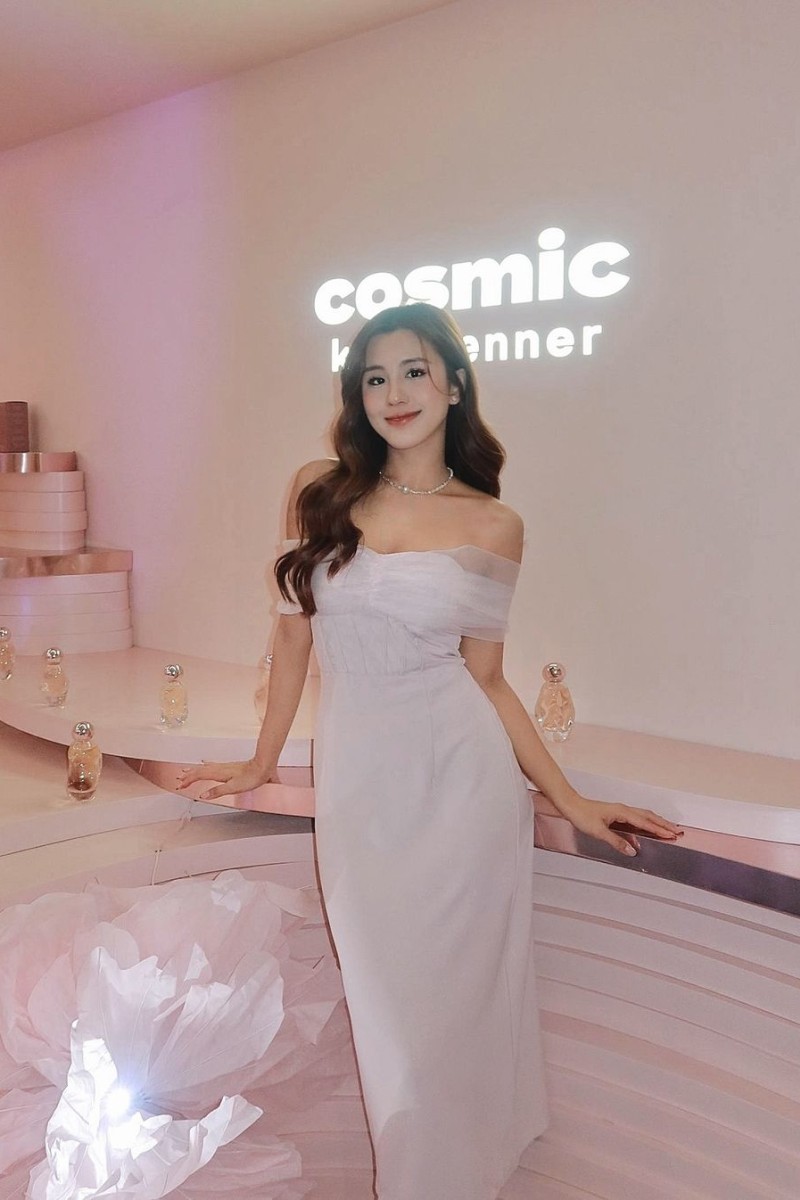 Jeomi Tulle Tube Dress in White