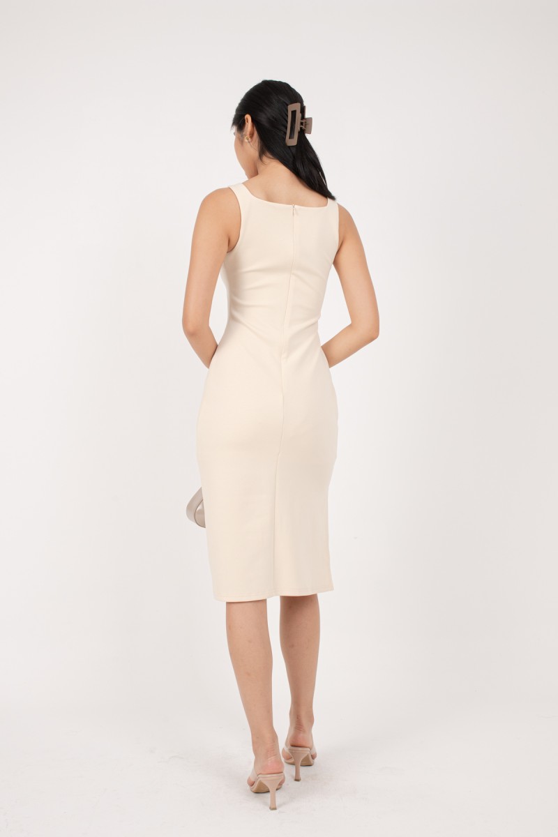 Tiffanie Work Dress in Cream