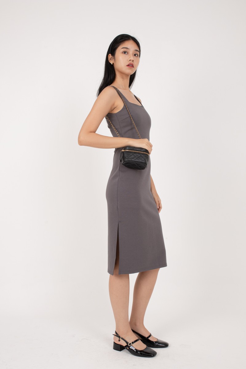 Tiffanie Work Dress in Gunmetal