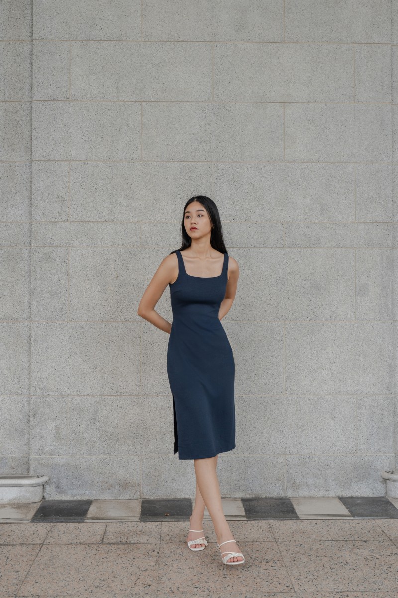 Tiffanie Work Dress in Navy