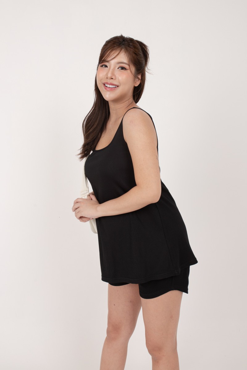 RESTOCK: Jodi Padded Lounge Co-Ord Set in Black