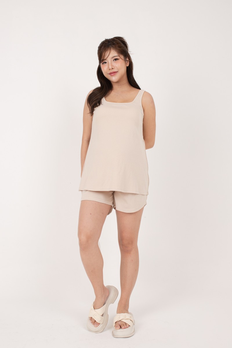 RESTOCK: Jodi Padded Lounge Co-Ord Set in Oat