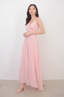 BACKORDERS14: Yasmin Wrap Maxi Dress in Pink