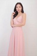 BACKORDERS14: Yasmin Wrap Maxi Dress in Pink