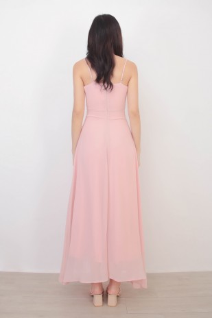 BACKORDERS14: Yasmin Wrap Maxi Dress in Pink