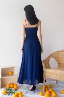 BACKORDERS14: Yasmin Wrap Maxi Dress in Navy