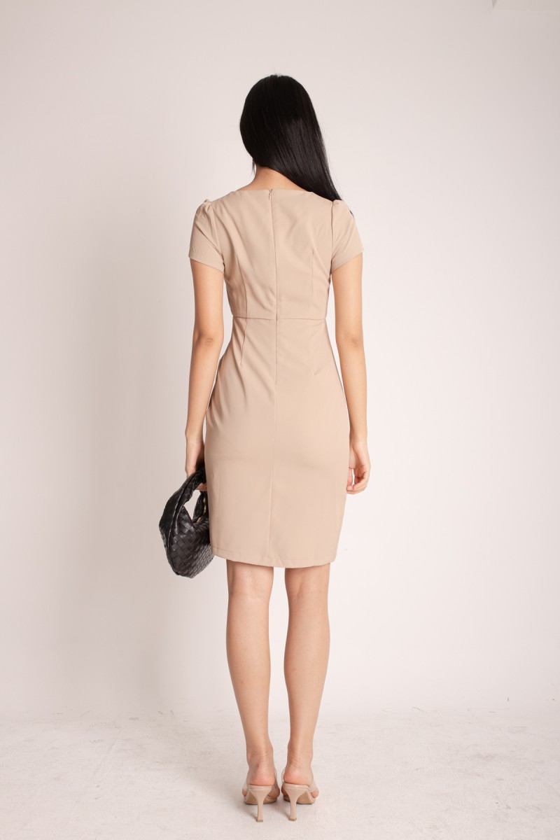 Dareia Work Dress in Sand