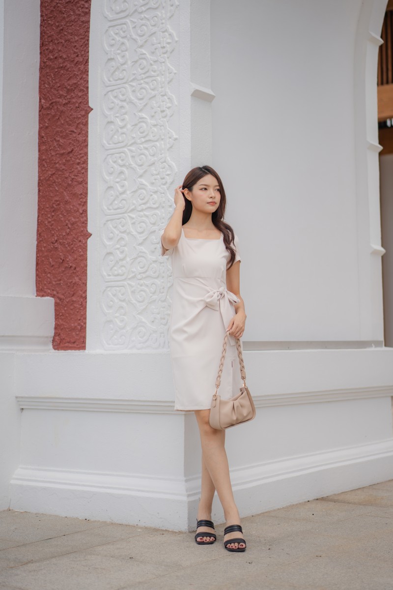 Dareia Work Dress in Ivory