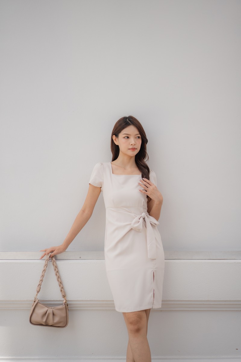 Dareia Work Dress in Ivory