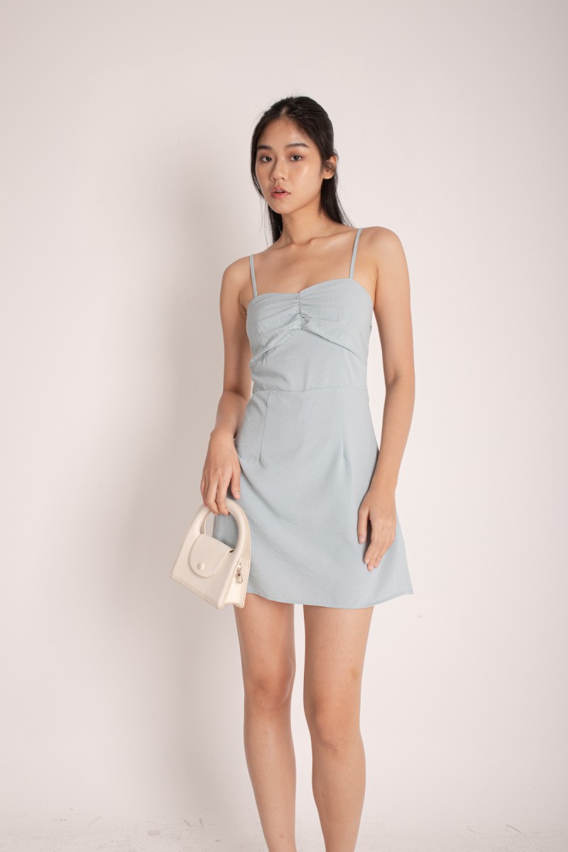 Rory Mini Tea Romper Dress in Tiffany