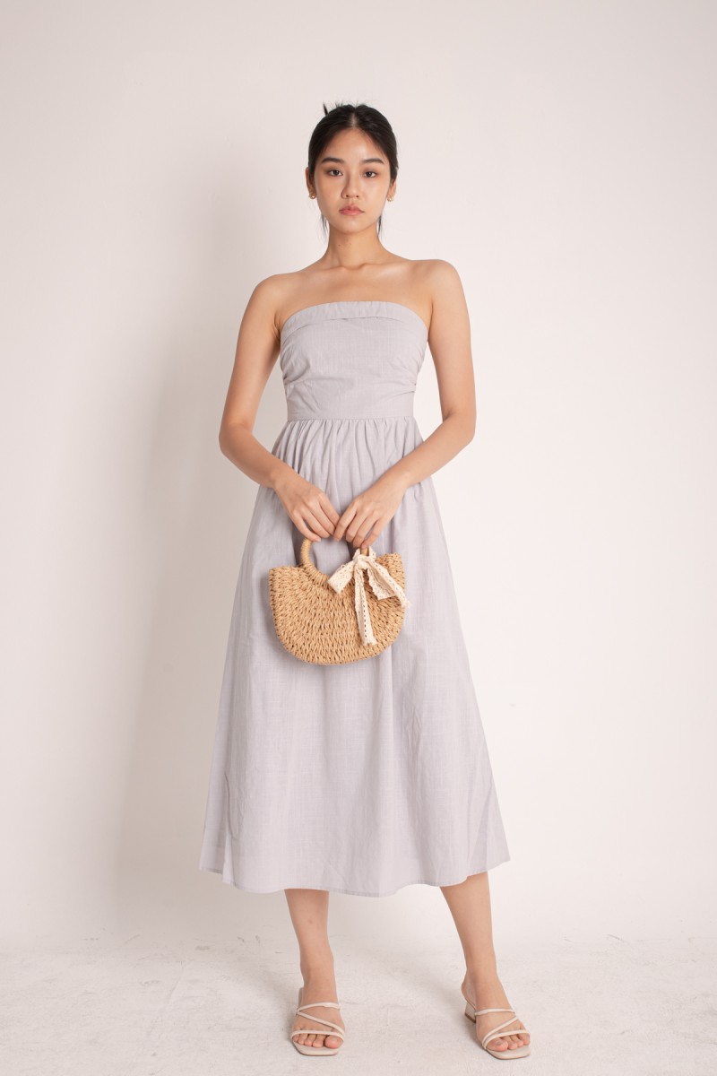 Milaya Linen Tube Dress in Seafoam