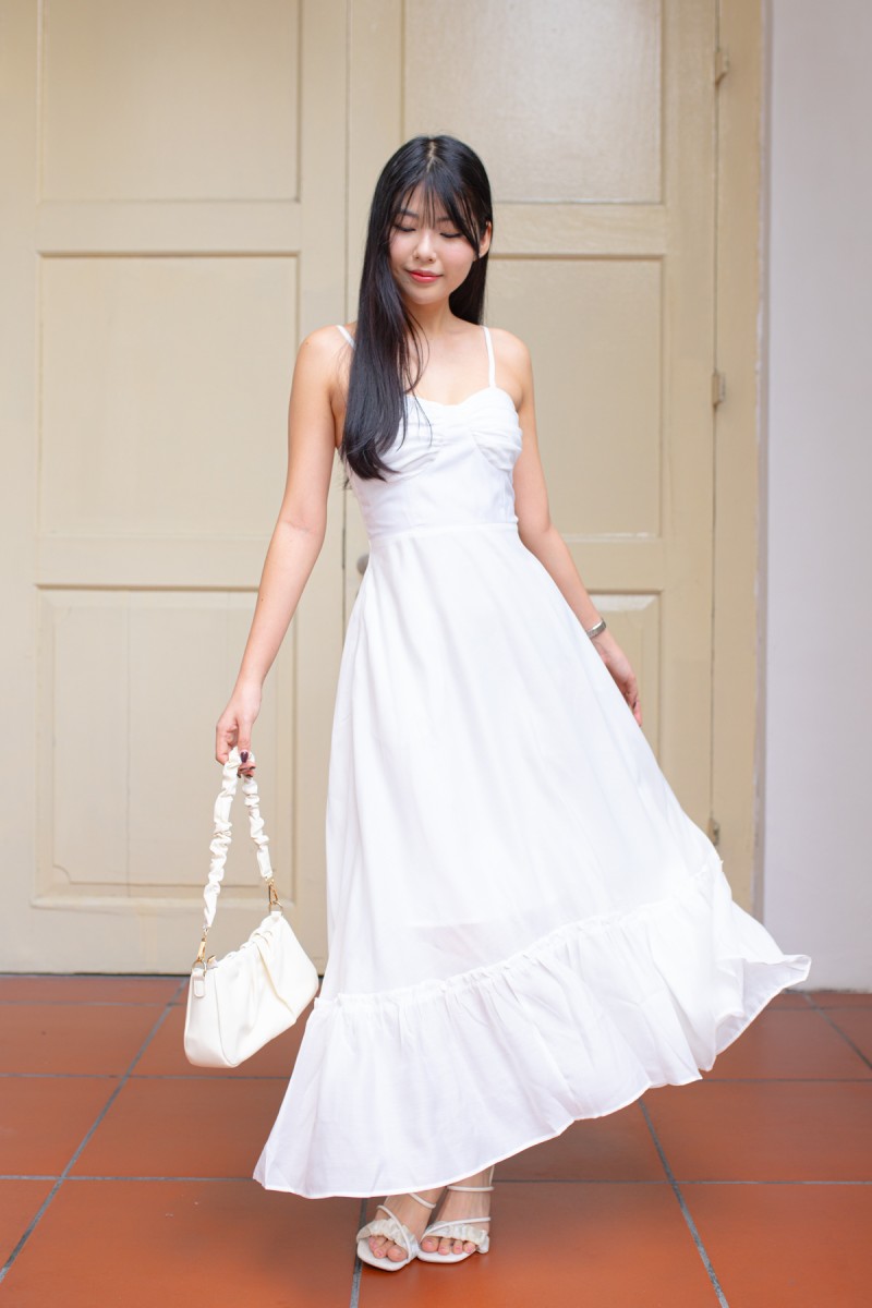 Clea Bustier Dress in White