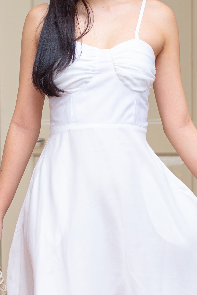 Clea Bustier Dress in White