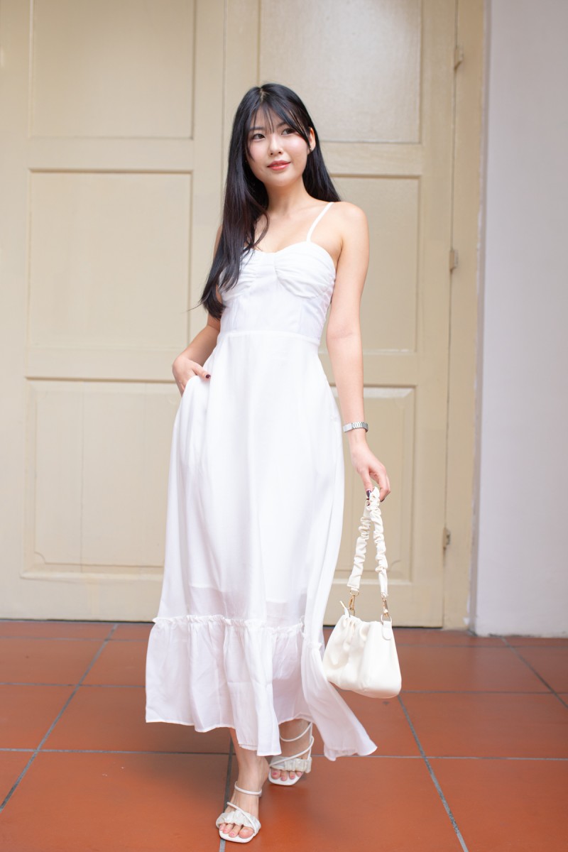 Clea Bustier Dress in White