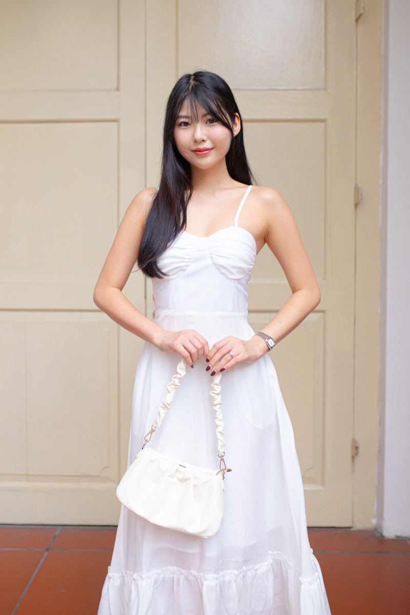 Clea Bustier Dress in White