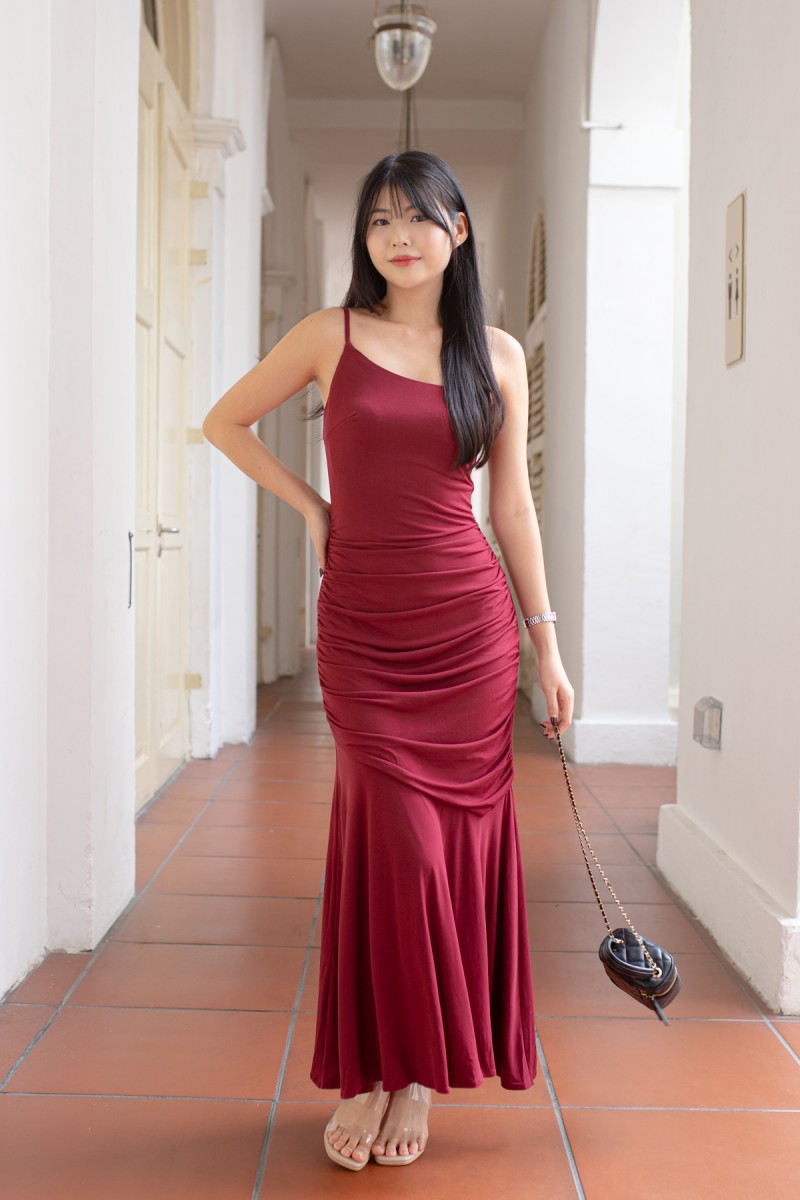 Azelia Toga Dress in Red