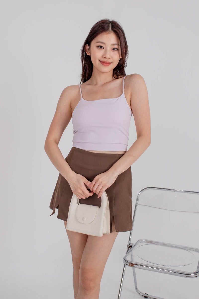 RESTOCK5: Niko Padded Basic Top in Lilac