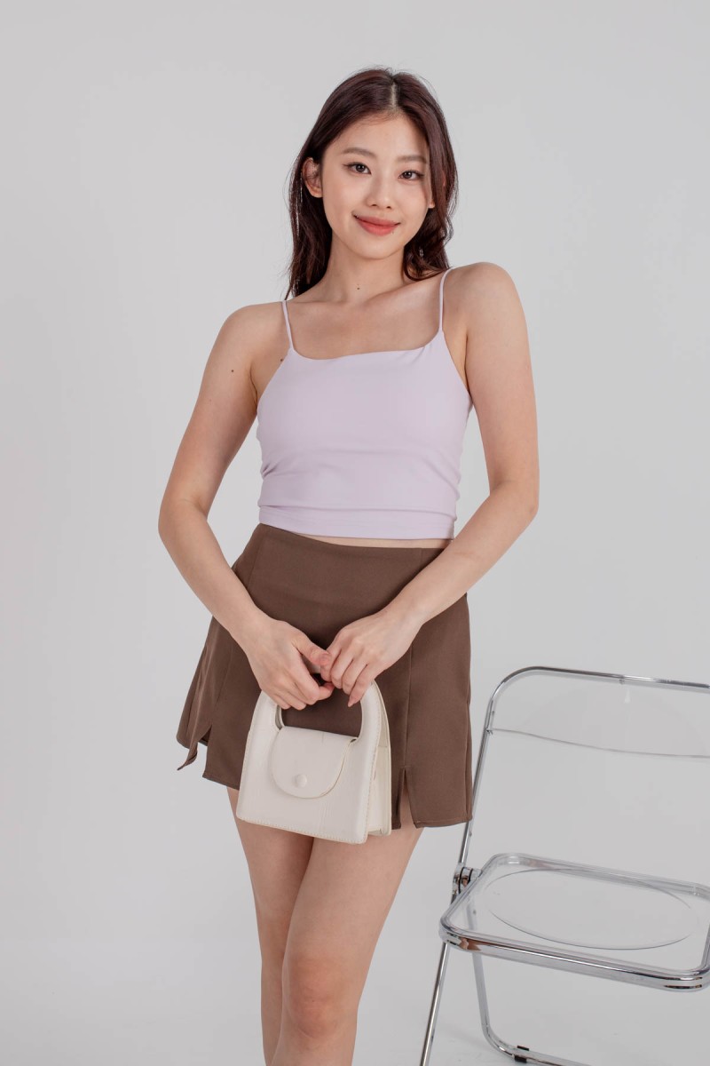 RESTOCK8: Niko Padded Basic Top in Lilac