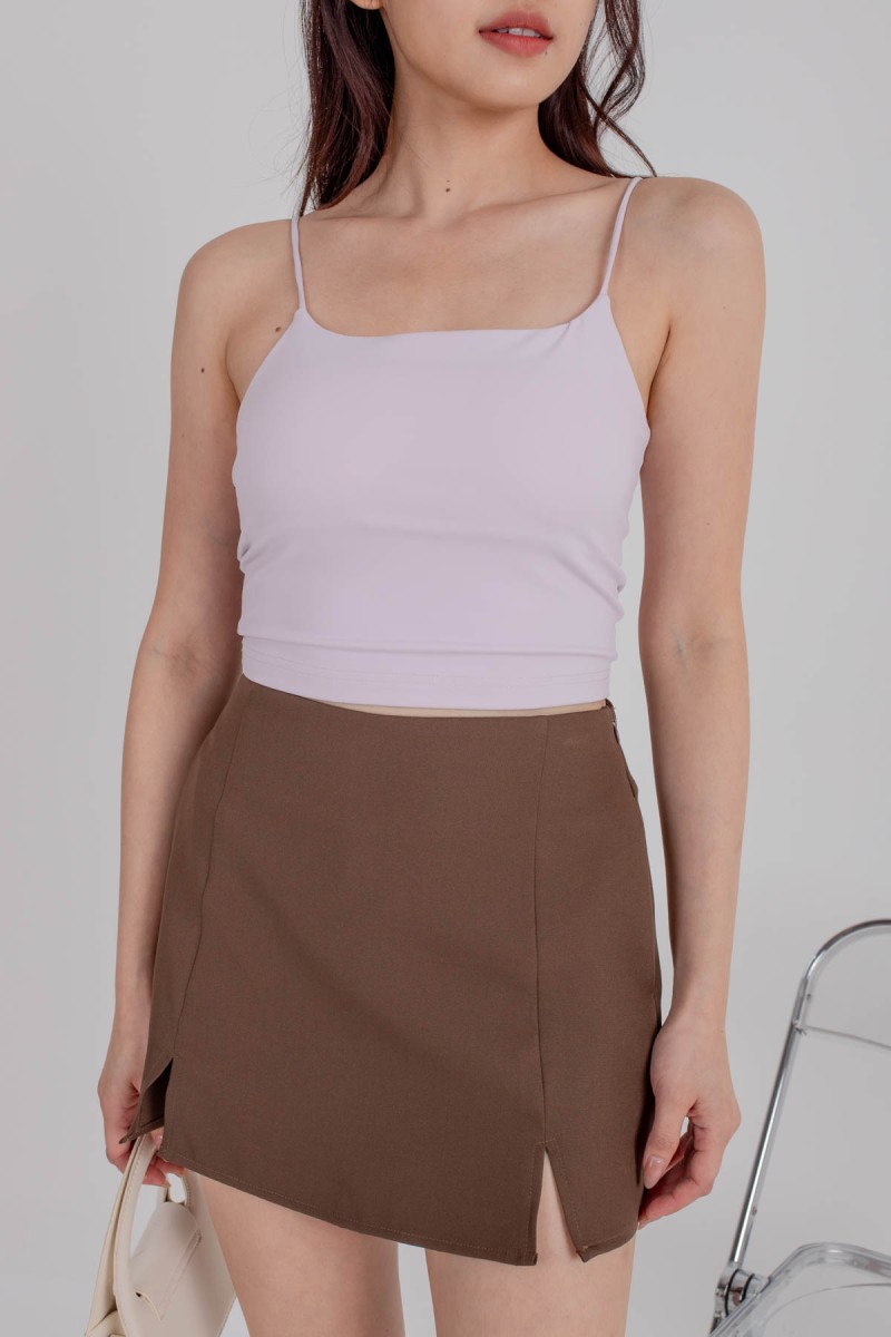 RESTOCK8: Niko Padded Basic Top in Lilac