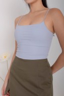 RESTOCK7: Niko Padded Basic Top in Blue
